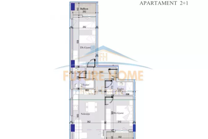 House for Sale 2+1 in Tirana - 126,000 Euro
