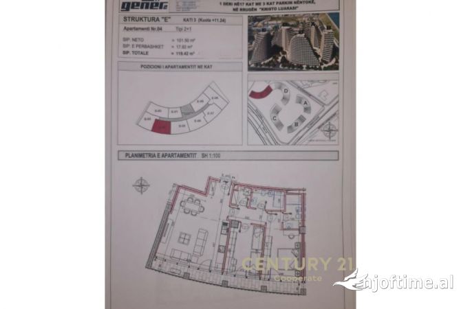 Apartment for sale in Tirana 2+1, Furnished