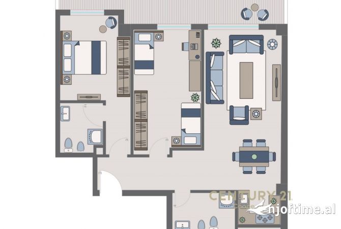 Shtepi ne shitje Apartament ne Tirane, 2+1, Mobilimi E mobiluar, Pagesa 282,000  Euro.