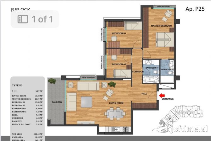 Shtepi ne shitje 3+1 ne Tirane - 267,900 Euro