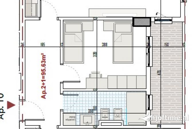 Shtepi ne shitje 2+1 ne Tirane - 99,405 Euro