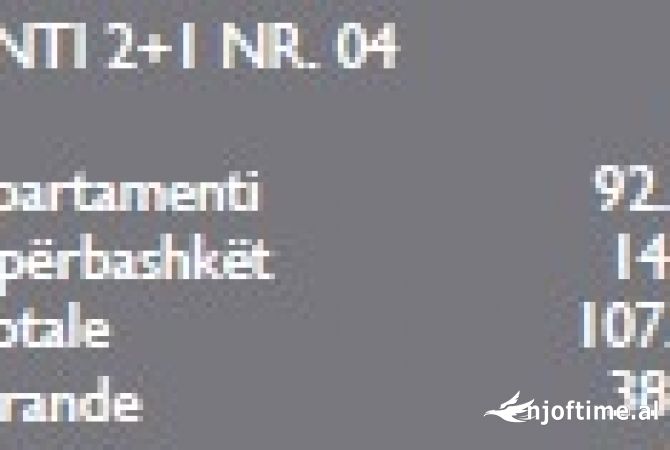 Shtepi ne shitje Apartament ne Tirane, 2+1, Mobilimi Bosh, pa mobiluar, Pagesa 113,823  Euro.