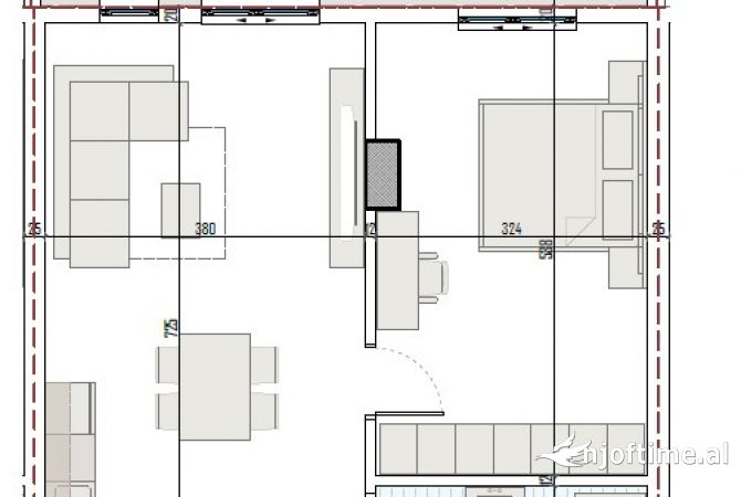 Shtepi ne shitje 1+1 ne Tirane - 64,341 Euro
