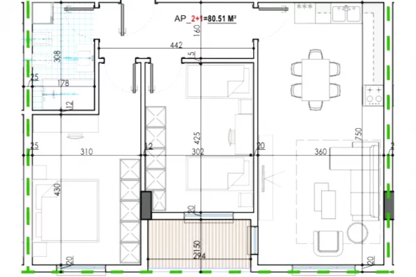 House for Sale 2+1 in Tirana - 70,500 Euro