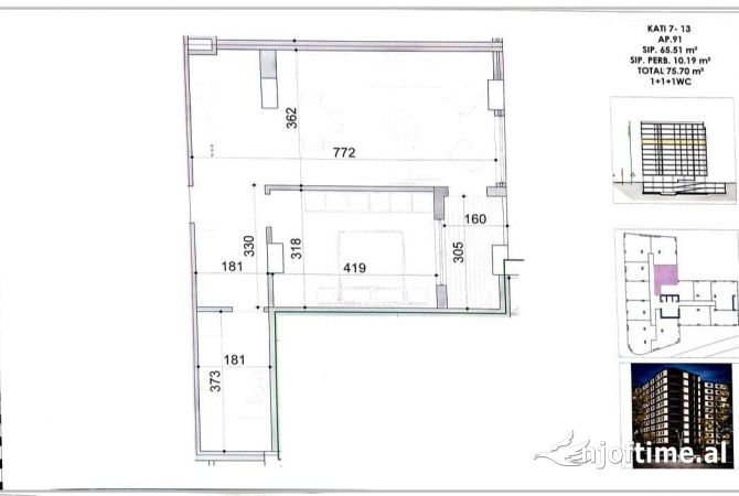 Shtepi ne shitje 1+1 ne Tirane - 113,000 Euro
