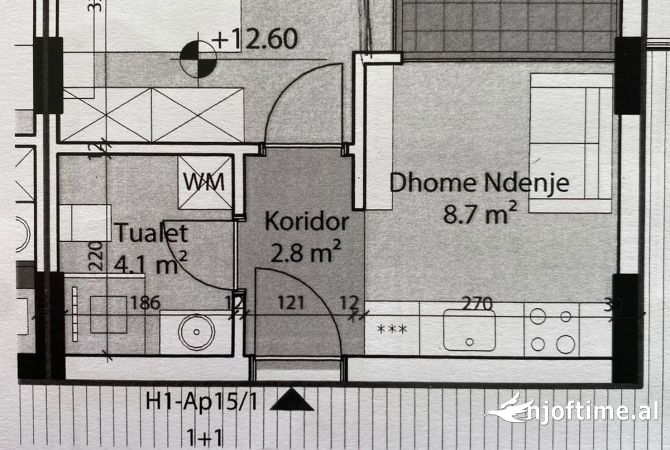 SHITET APARTAMENT 1+1 TEK PORTO LALZI