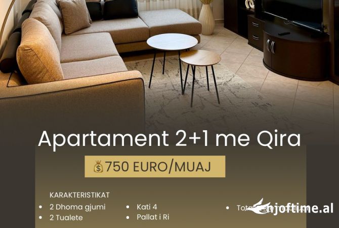 Shtepi me qera 2+1 ne Tirane - 750 Euro