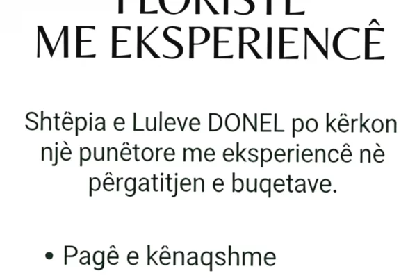 Njoftime Pune Floriste