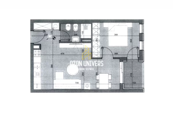 Shtepi ne shitje 1+1 ne Tirane - 45,136 Euro