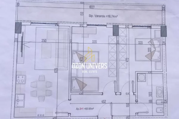 Apartment for sale in Tirana 2+1, Emty