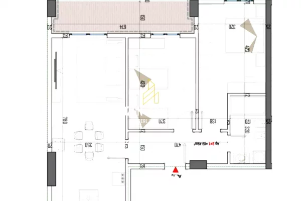 Apartment for sale in Tirana 2+1, Emty