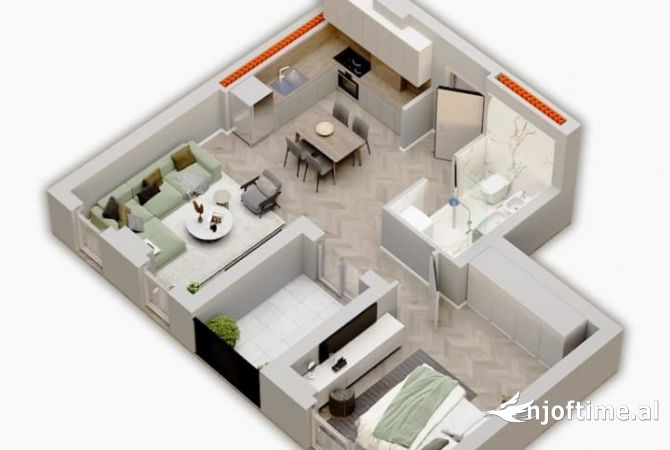 Shtepi ne shitje 1+1 ne Tirane - 77,616 Euro
