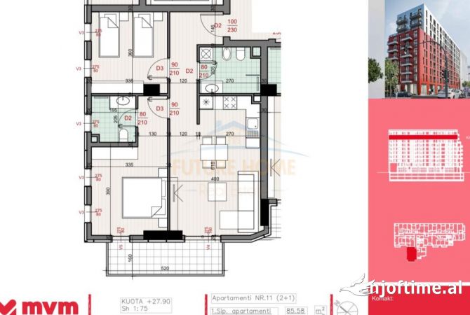 Casa in vendita 2+1 a Tirana - 148,500 Euro