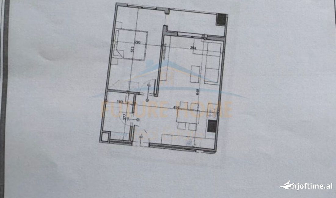 Shtepi ne shitje Apartament ne Tirane, 1+1, Mobilimi Bosh, pa mobiluar, Pagesa 69,310  Euro.