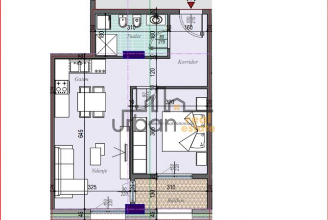 Shtepi ne shitje 1+1 ne Tirane - 93,000 Euro