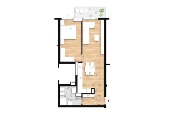 House for Sale 1+1 in Tirana - 128,000 Euro