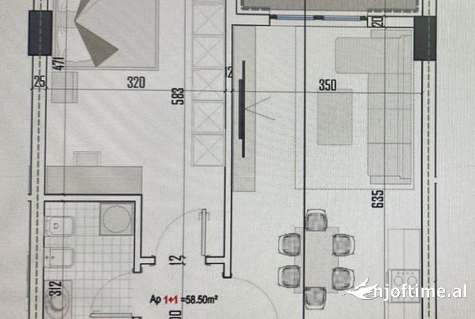 Shtepi ne shitje 1+1 ne Tirane - 80,976 Euro