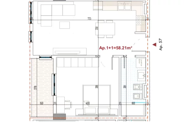 Shtepi ne shitje 1+1 ne Tirane - 80,676 Euro