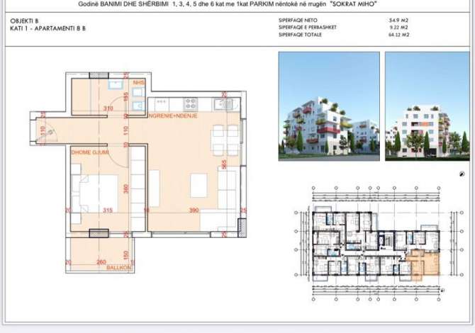 Shtepi ne shitje 1+1 ne Tirane - 86,499 Euro