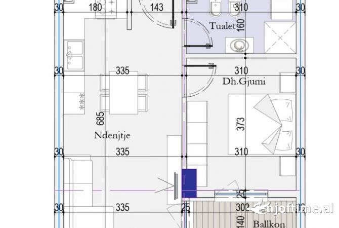 Shtepi ne shitje 1+1 ne Tirane - 72,000 Euro