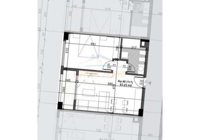 Shtepi ne shitje Apartament ne Tirane, 1+1, Mobilimi Bosh, pa mobiluar, Pagesa 94,500  Euro.