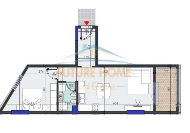 Shtepi ne shitje 1+1 ne Tirane - 115,850 Euro