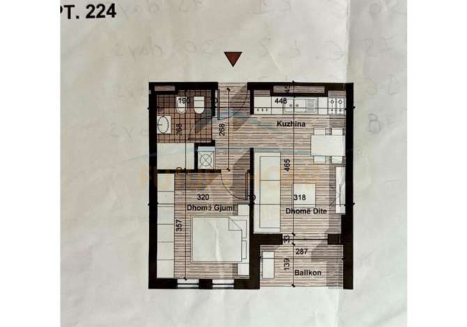 Shtepi ne shitje 1+1 ne Tirane - 52,000 Euro