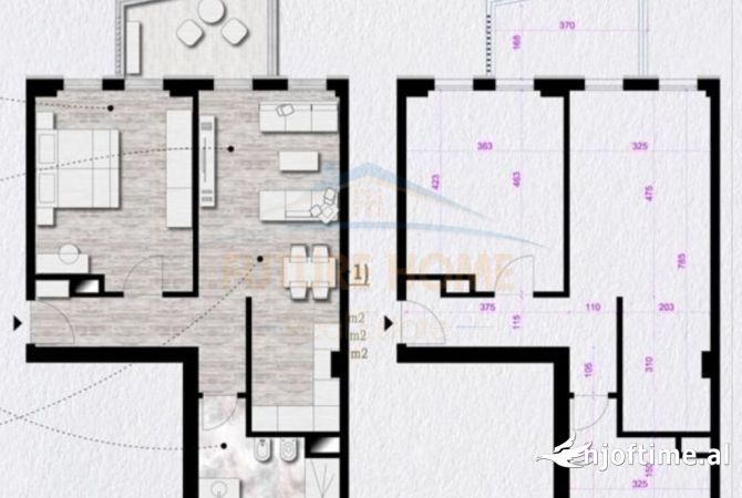Shtepi ne shitje 1+1 ne Tirane - 124,800 Euro