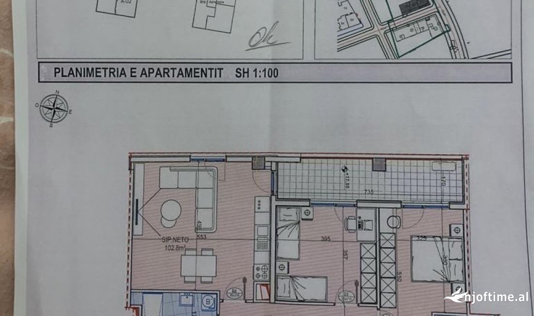 Shtepi ne shitje Apartament ne Tirane, 2+1, Mobilimi Bosh, pa mobiluar, Pagesa 179,780  Euro.