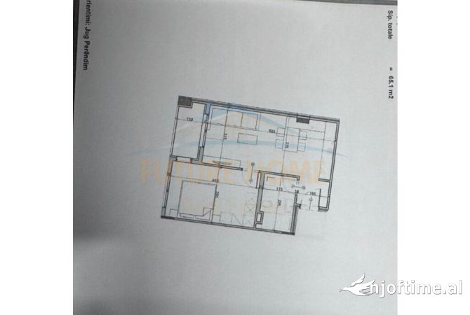 Shtepi ne shitje Apartament ne Tirane, 1+1, Mobilimi Bosh, pa mobiluar, Pagesa 65,100  Euro.