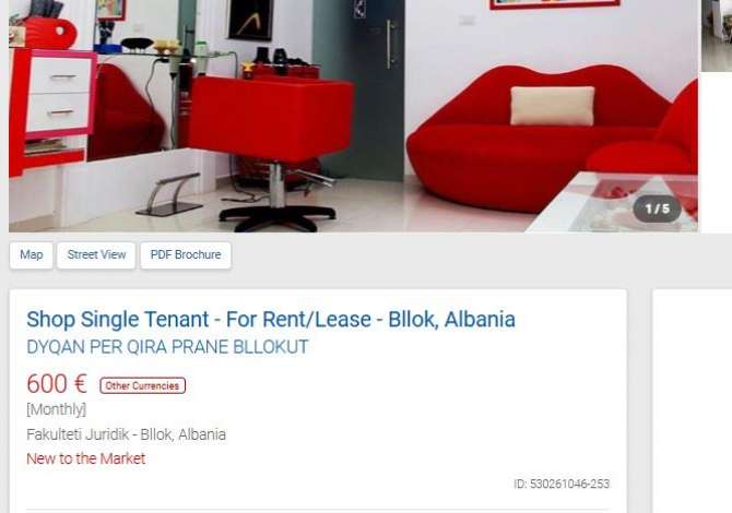 Ambient biznesi me qera 1+1 ne Tirane - 600 Euro