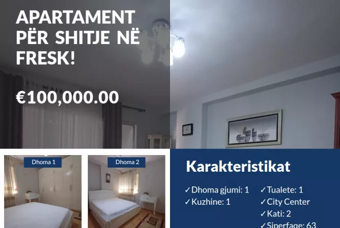 Shtepi ne shitje 1+1 ne Tirane - 100,000 Euro