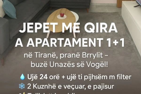 Casa in affitto 1+1 a Tirana - 55,000 Leke