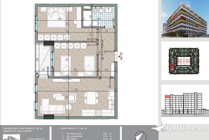Shtepi ne shitje 2+1 ne Tirane - 88,000 Euro