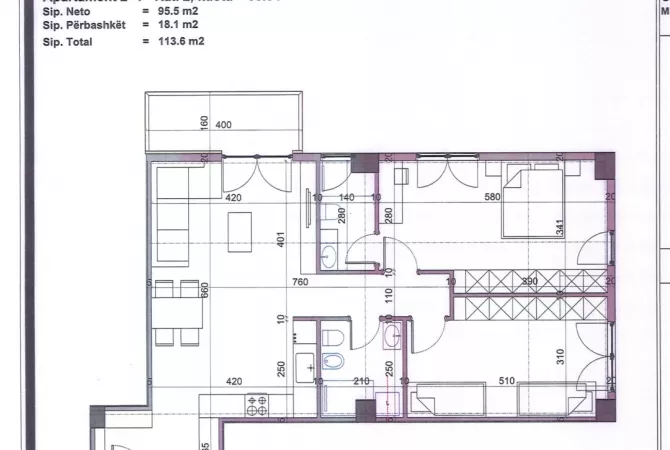 House for Sale 2+1 in Tirana - 168,000 Euro