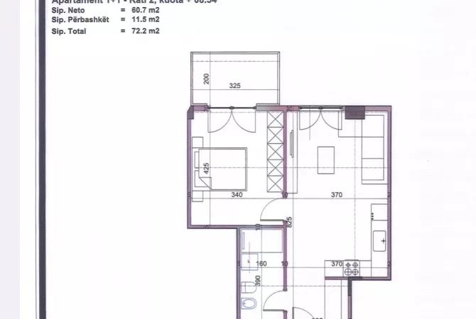 House for Sale 1+1 in Tirana - 107,000 Euro