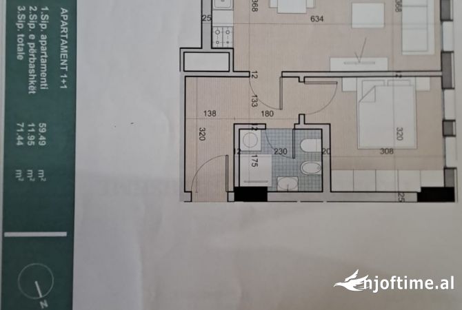 Shtepi ne shitje 1+1 ne Tirane - 77,000 Euro