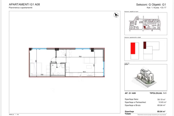 House for Sale 1+1 in Vlora - 195,000 Euro