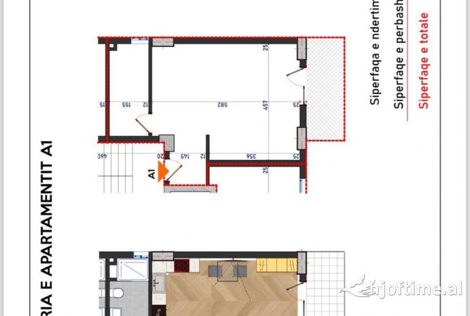 Shtepi ne shitje Apartament ne Durres, Garsoniere, Mobilimi Bosh, pa mobiluar, Pagesa 65,000  Euro.