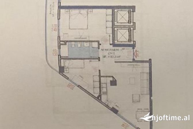 Apartment for rent in Tirana 2+1, Emty