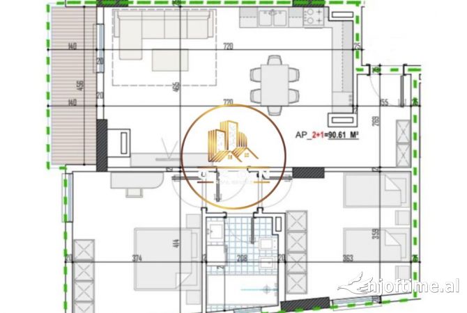 Shtepi ne shitje 2+1 ne Tirane - 100,710 Euro