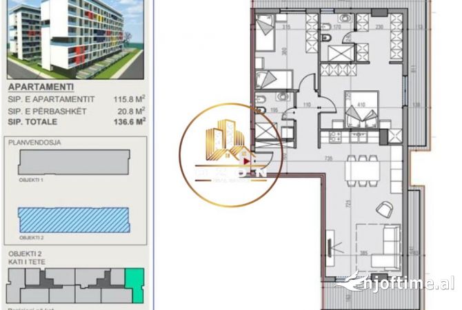 Shtepi ne shitje 2+1 ne Tirane - 129,770 Euro
