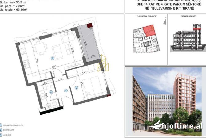 House for Sale 1+1 in Tirana - 151,584 Euro