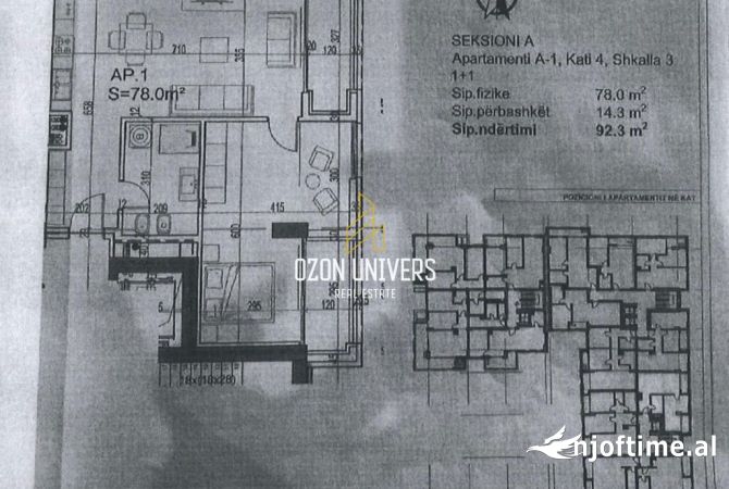 Apartment for sale in Vlora 1+1, Emty