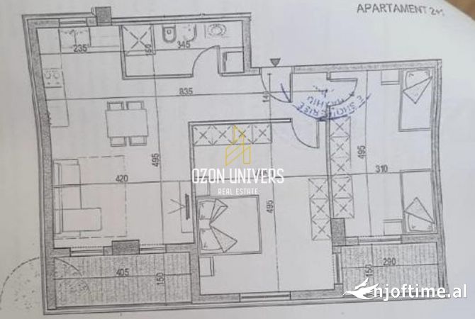 House for Sale 2+1 in Tirana - 110,000 Euro
