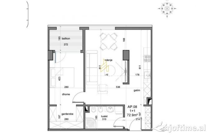 Shtepi ne shitje 1+1 ne Durres - 121,000 Euro