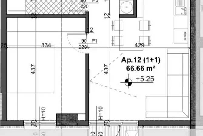 Shtepi ne shitje 1+1 ne Tirane - 96,657 Euro