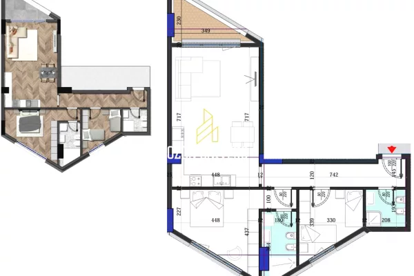 Shtepi ne shitje 2+1 ne Tirane - 198,165 Euro