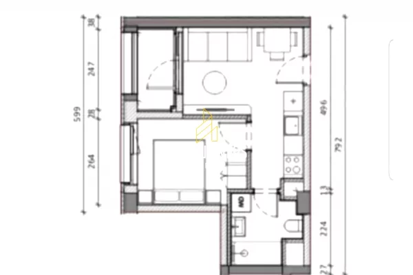 Shtepi ne shitje Apartament ne Tirane, 1+1, Mobilimi Bosh, pa mobiluar, Pagesa 72,000  Euro.