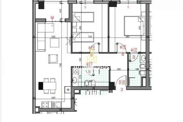 Shtepi ne shitje Apartament ne Tirane, 2+1, Mobilimi Bosh, pa mobiluar, Pagesa 181,560  Euro.